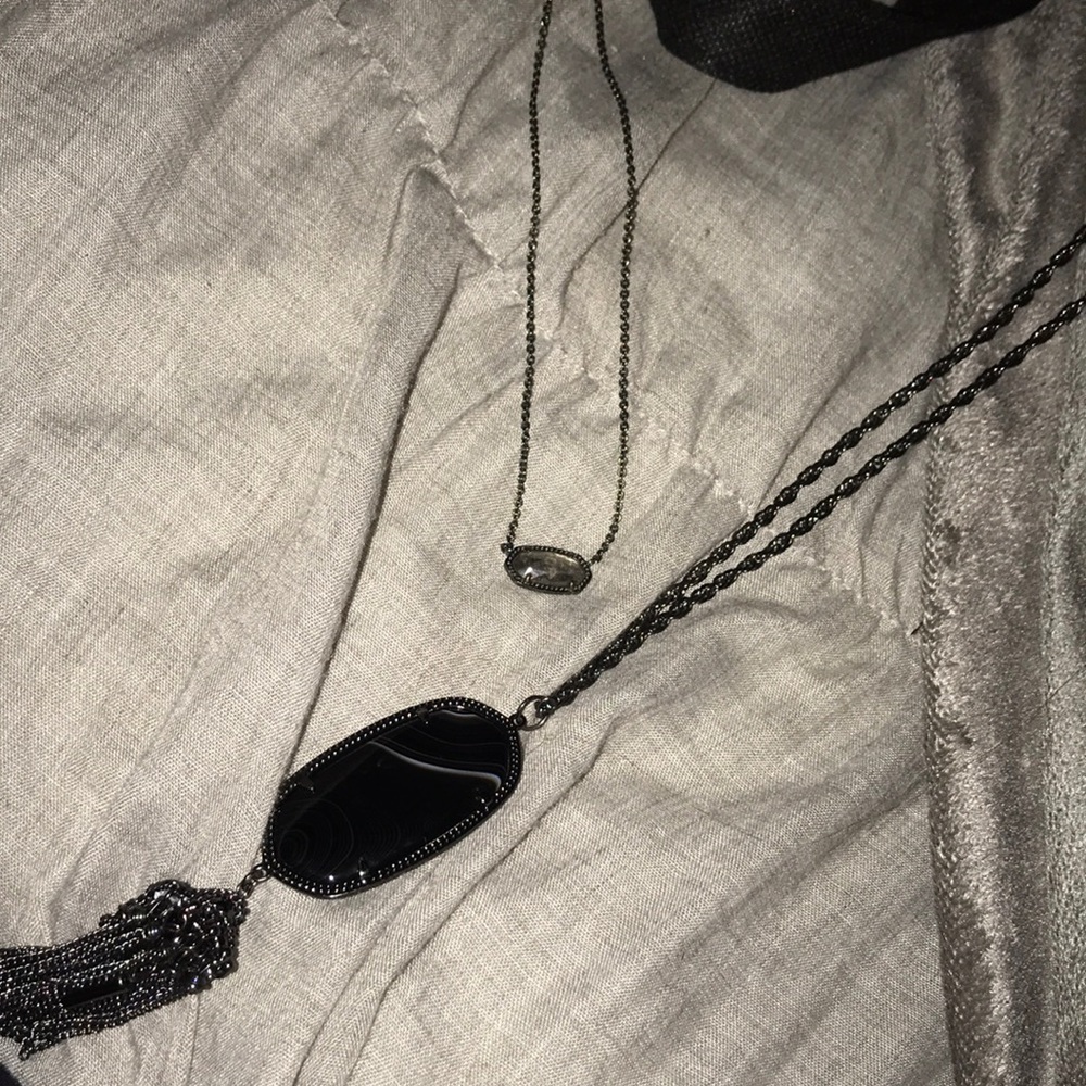 black Kendra Scott necklaces